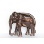Elephant Figure Wooden Hand Carved 1900s Vintage Old Antique Rare