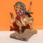 Old Vintage Wooden Yali Carved Lion Figure