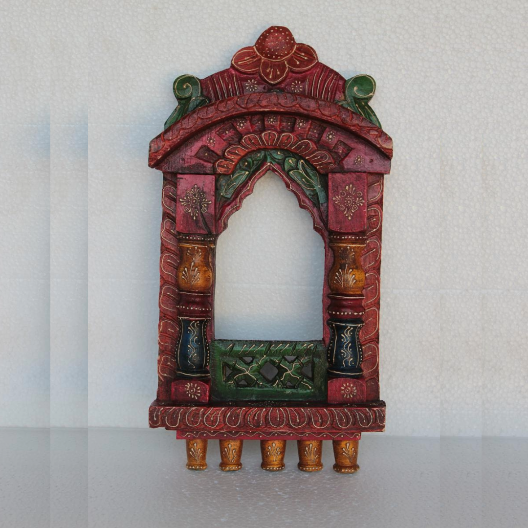 Untitled-2025-07-29T154229.119.png Wooden Jharoka Wall Decorative New Handcrafted Home Decor Halloween Gifts - Image 1