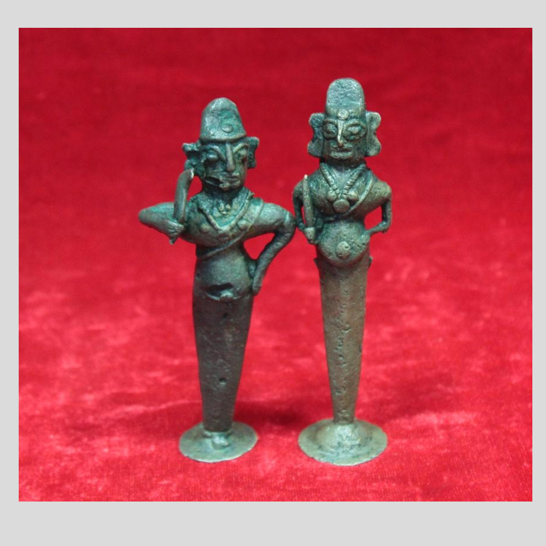 Untitled-2025-09-02T141856.156.png 2 Pc Vintage Brass Figurines | Antique Home Decor Set | Collectible Statues - Image 1