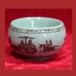 Old Porcelain Ashtray – Vintage Smoking Accessory, Collectible Figurine