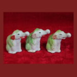 Set of 3 Porcelain Elephant Statues – Vintage Antique Style Gifts