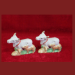 Antique Porcelain Cow Duo – Rare Farm Animal Collectible Figures