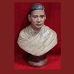 Handcrafted Terracotta Indian Freedom Fighter Statue – Vintage Cultural Collectible