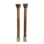 Old Wooden Pillar Set of 2