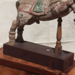 Hand Carved Teak Wood Rear Up Horse Sculpture Home Decorative Garden Decor - Image 9