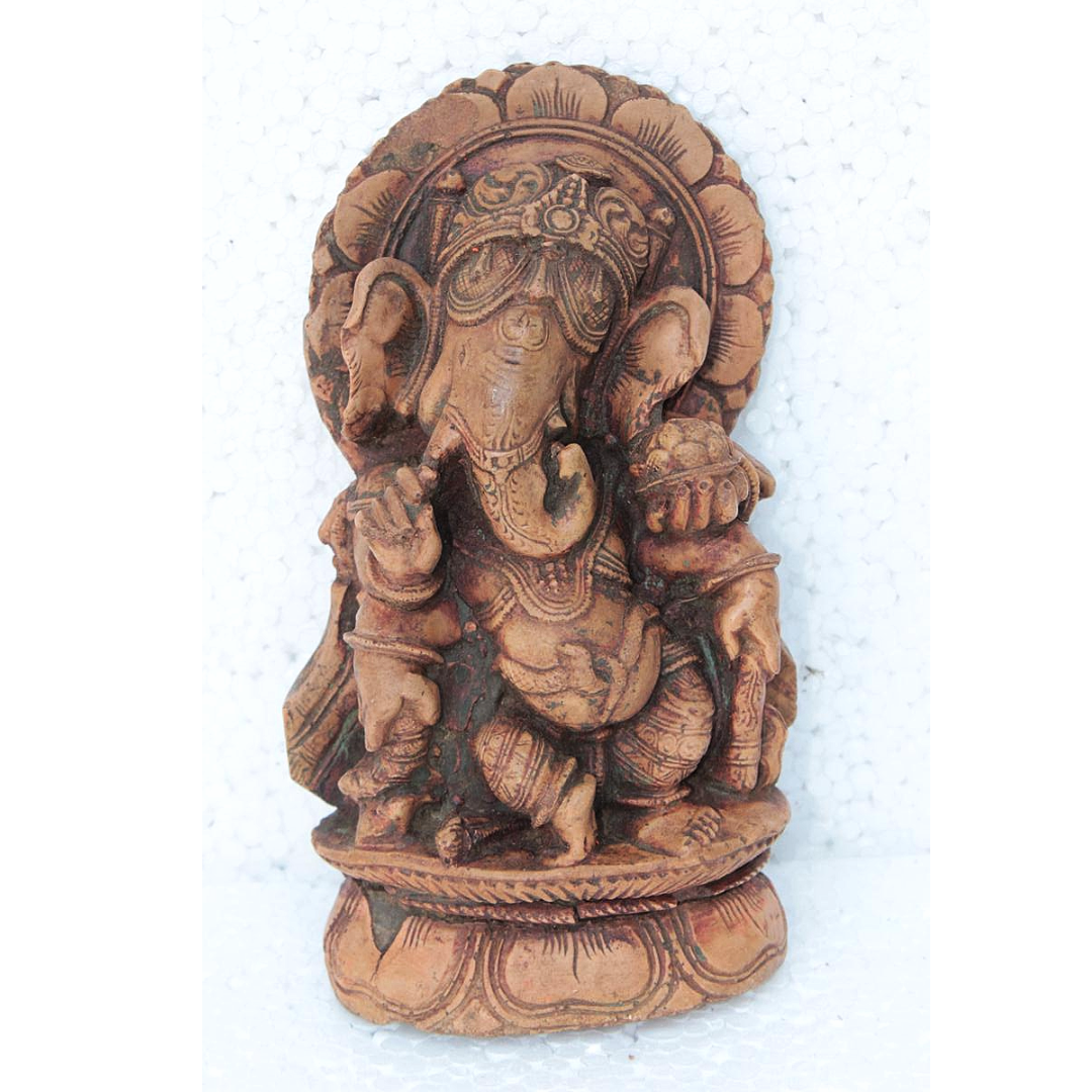 Untitled-3-28.png Stone Ganesha Statue Old Vintage Home Decor - Image 1