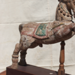 Hand Carved Teak Wood Rear Up Horse Sculpture Home Decorative Garden Decor - Image 8