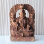 12″ Goddess Lakshmi wooden sculpture