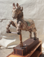 Hand Carved Teak Wood Rear Up Horse Sculpture Home Decorative Garden Decor - Image 7