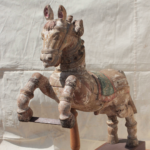 Hand Carved Teak Wood Rear Up Horse Sculpture Home Decorative Garden Decor - Image 5