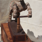 Hand Carved Teak Wood Rear Up Horse Sculpture Home Decorative Garden Decor - Image 2