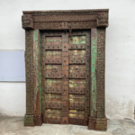 Traditional Antique Doors with Metal Accessories