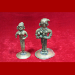 OLD VINTAGE BRASS FIGURE 2 PC ANTIQUE HOME DECOR COLLECTIBLE