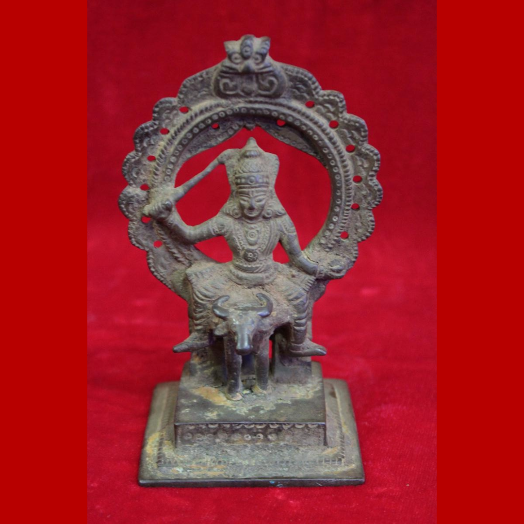 Untitled-59.png Brass Durga Statue 1900s Old Vintage Antique Home Decor Collectible - Image 1