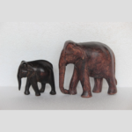 Wooden Elephant Pair Statue New Decorative Figure Home Decor
