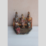 Old Handmade Wooden Ram Darbar Figurines Rustic Temple Decor Collectible