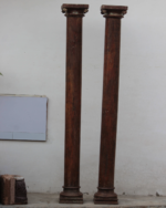 8.7 feet Teak Wood Antique Columns | Pair of Indian Pillars – Your Home Furniture Store