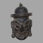 Odisha Folk Dance Antique Wooden Mask, Demon Mask Wall Decor