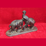 Wooden Elephant Figure Old Vintage Antique Wooden Hand Carved Home Decor