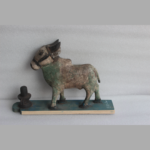 Oriental Vintage Wooden Nandi Cow Handmade Figurine Indian Home Decorative