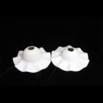 2 Pc Lamp Shade White Glass Vintage Home Decor Antique