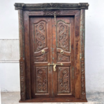 Teak Wood Carved Traditional Door