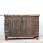 Antique Indian Painted Pitara Chest Buffet