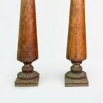 8 feet Large Wooden Chettinad Pillars, Antique Columns - Image 3