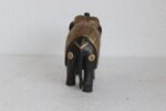 Wooden Elephant Statue with Brass Hand Work - Image 5