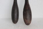 Set of 2 Vintage Indian Wooden Washing Bats – Hand Carved Textile Tools / Cloth Beaters - Image 3