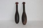 Set of 2 Vintage Indian Wooden Washing Bats – Hand Carved Textile Tools / Cloth Beaters - Image 4