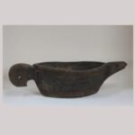 Vintage Tribal Wooden Bowl – Hand Carved Kharal Pot / Holy Water Vessel