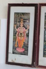 Set of 3 Antique Hindu Deity Photo Frames – Vintage Religious Home Decor - Image 4