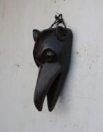 1.4 feet Wooden Bird Mask with Open Beak- Wall Decor Art - Image 2