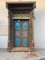 8.1 feet Traditional Antique South Indian Wooden Door - Image 6
