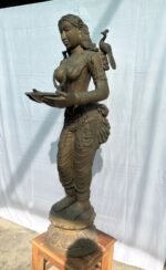 5.2 feet Divine Deepa Lakshmi Brass Sculpture - Image 3