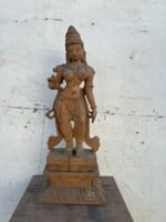 2.4 Ft Teak Wood Uma (Parvati) Sculpture – Exquisite Hand-Carved Masterpiece for Divine Grace, Peace & Prosperity - Image 2