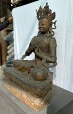 40-Inch Large Brass Vajrasattva Buddha Statue - Image 2