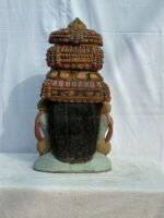 Lord Vishnu Head Sculpture | 1.6 feet Wooden Deity Carving - Image 2