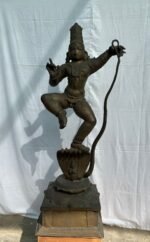 Divine 4-Foot Brass Kaliya Krishna – Exquisite Lost-Wax (Madhuchista Vidhana) Sculpture - Image 2