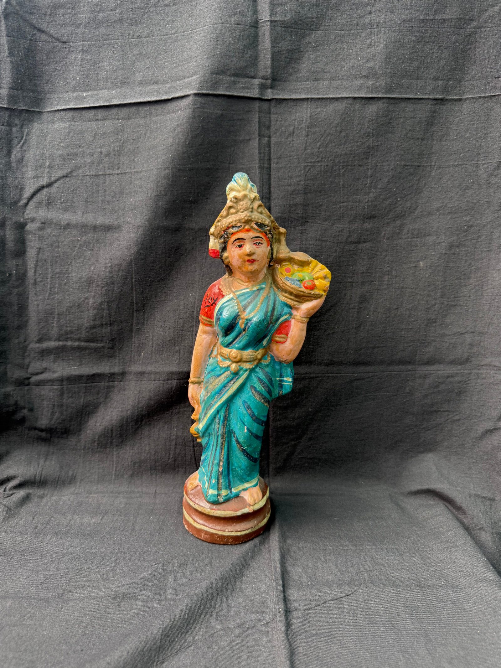 IMG_4653 Exquisite 14 Inch Terracotta Figure & Divine Golu Dolls – Handcrafted Clay Art for Elegant Homes - Image 1