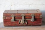 Antique British 1920s Metal Traveling Trunks for Export with Brass Hardware by T. Wilkes & Sons - Image 2
