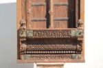 5.3 Ft Teak Wood Antique Jharokha Window – Hand-Carved Vintage Wooden Wall Décor - Image 4