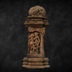 2.8 feet Wooden Erotic Chariot Panel- Exquisite Hand-Carved Art