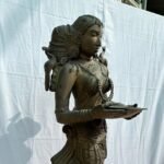 5.2 feet Divine Deepa Lakshmi Brass Sculpture - Image 8