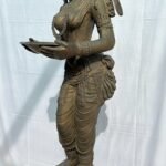 5.2 feet Divine Deepa Lakshmi Brass Sculpture - Image 7