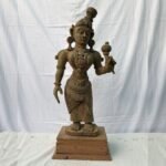 Divine 2.3 Feet Antique Meenakshi Amman Temple Sculpture