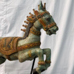 1.8 Ft Hand Carved Teak Wood Jumping Horse Figurine – Majestic Luxury Home Décor - Image 5