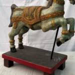1.8 Ft Hand Carved Teak Wood Jumping Horse Figurine – Majestic Luxury Home Décor - Image 4
